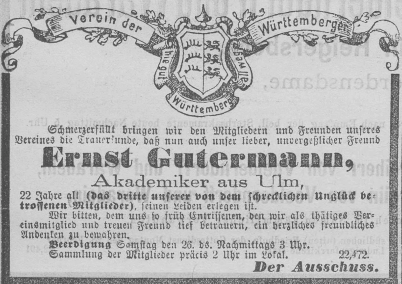 Todesanzeige für Ernst Guttermann